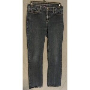 NYDJ Marilyn Straight Jeans Women's Size 12 Stretch Blue Med Wash